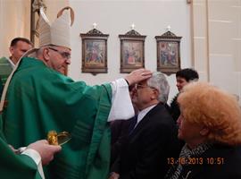 Biřmování v kostele sv. Jakuba v Mnichově Hradišti